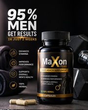 Maxon Plus Men's Health Supplement – 100% Herbal Stamina & Performance Booster (60 Capsules)